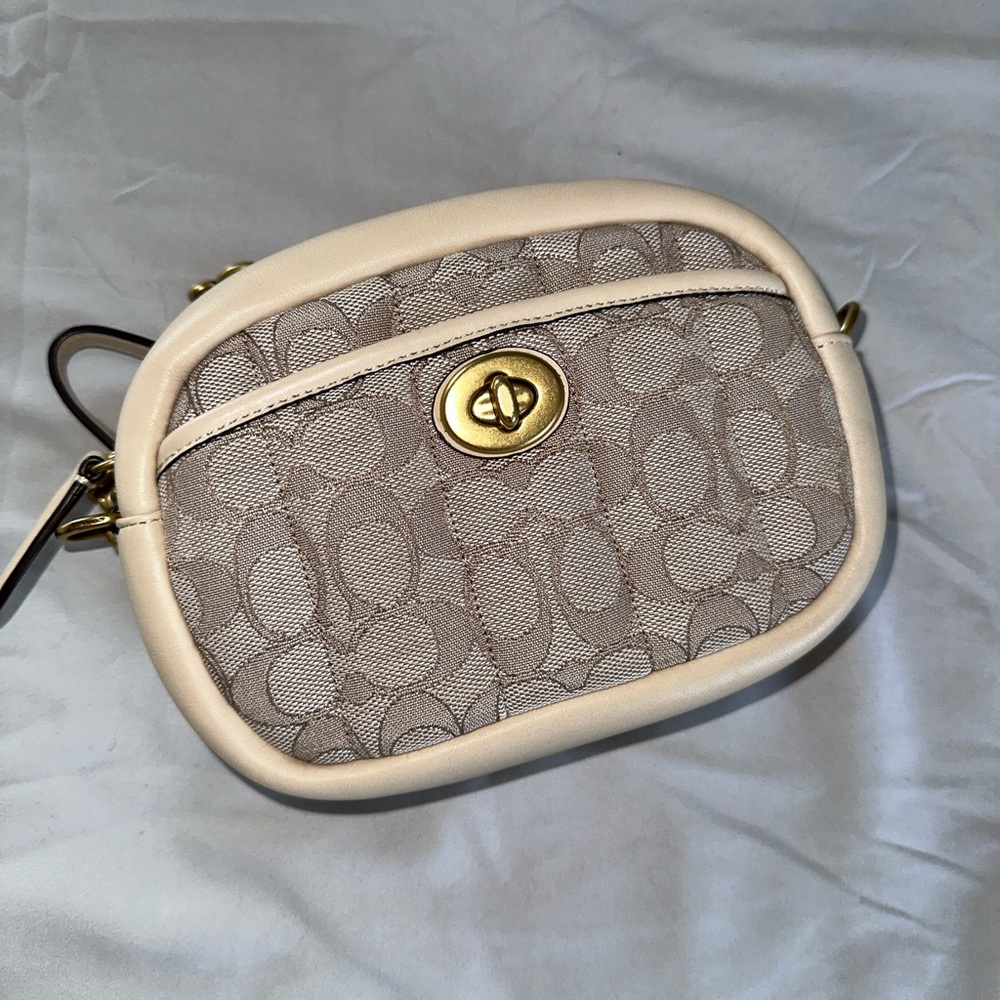 Coach monogram quilted purse